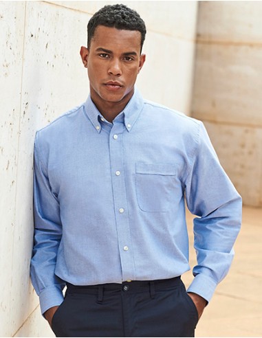 H-H510-Mens Classic Long Sleeved Oxford Shirt
